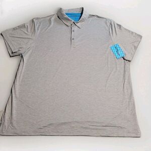 NWT Birdie Bound Polo Shirt Mens 3XL Grey Golf Performance Stretch Lightweight